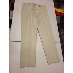 Haggar Premium Khaki Pants 33x30 Straight Fit‎ Iron Free Mens Trousers Classic